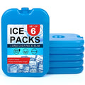 LotFancy Ice Packs for Cooler and Lunch Box, Reusable Freezer Packs - size: 6-Pack