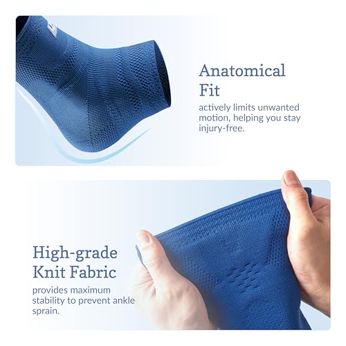 LP 116XT Target Compression Ankle Brace Sleeve for Men & Women - color: Dark Blue, size: Small