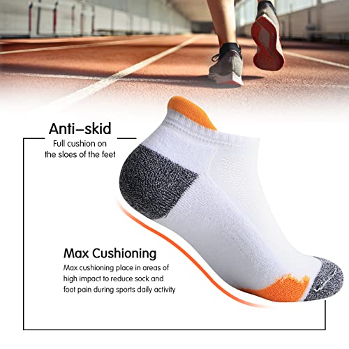 JOYNÉE Mens Ankle Athletic Low Cut Socks Running Sports Cushioned Sock for Men 6 Pack - color: Colorful5
