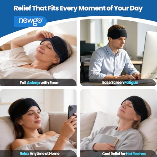 NEWGO Headache Ice Pack, Adjustable Head Wrap for Migraines, FSA Eligible - style: Custom
