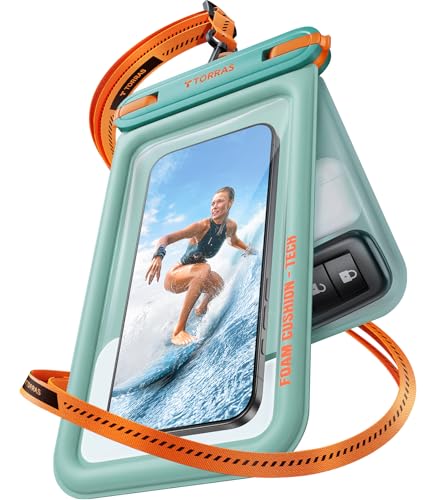 TORRAS IP68 Waterproof Phone Pouch Floating with Double Space 7.0", Green - color: Glacier Sprint