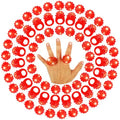 50 Pcs Light Up Rings Flashing LED Rubber Finger Rings for Carnival, July 4th, Halloween, Christmas, Concert, Goodie Bag Fillers, Raves - color: Red