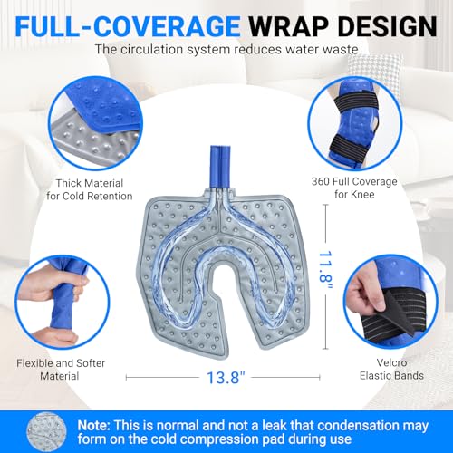Ice Machine for Knee After Surgery, 12H Cooling, Quiet Pump - color: Blue