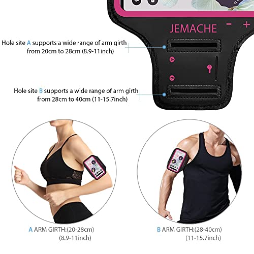 Running Armband for Google Pixel 11/10/9 Pro XL, 8/7/6 Pro (Rosy) - color: Rosy, size: Up to 6.8"