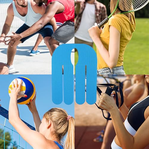 Kinesiology Tape for Wrist, 12 PCS Waterproof Breathable Precut Kinesiology Tapes, Hand Muscle Joint Support Bowling Wrist Tape, Elastic Athletic Tapes for Sports Muscle Strain Relief