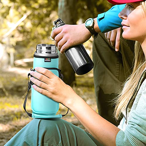 Nuovoware Water Bottle Carrier Bag, 25oz/32oz, Blue-green - color: Blue-green, size: 25-32 Ounces - Standard