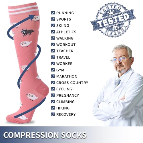 20-30mmHg Graduated Compression Socks for Men & Women – 3 Pairs