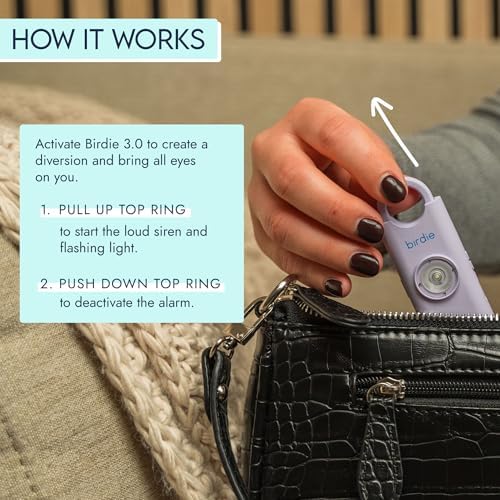 She’s Birdie 3.0 New Version – The Original Personal Safety Alarm for Women by Women–Loud Siren, Flash Light and Rechargeable Battery in a Variety of Colors (Butter Yellow) - color: Butter Yellow