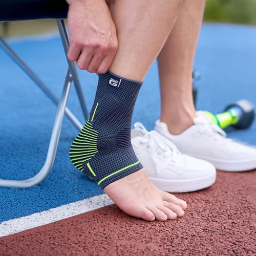 Neo-G Title Active Plus Ankle Brace with Silicone – Black & Green – SMALL - size: Small