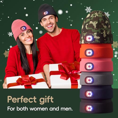 Unisex Beanie with The Light, Gifts for Men Women Husband Him - color: Camo