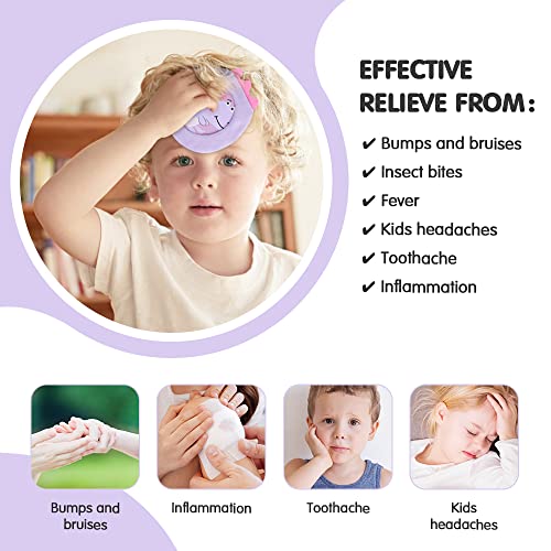Hilph Kids Ice Packs, 3 Soft Gel Dinosaur Ice Packs for Baby Kids Boo Boos - style: C-3 Sleeve Dinosaurs