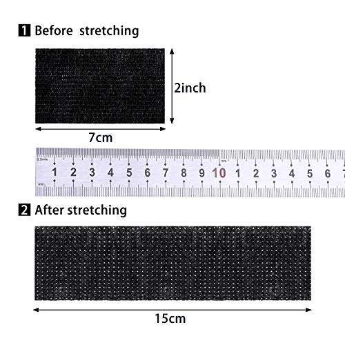 12 Pieces Self Adhesive Bandage Wrap Tape Stretch Self Adherent Cohesive Toe Tape for Sports, Wrist, Ankle, 5 Yards Each (Black, 2 Inches)