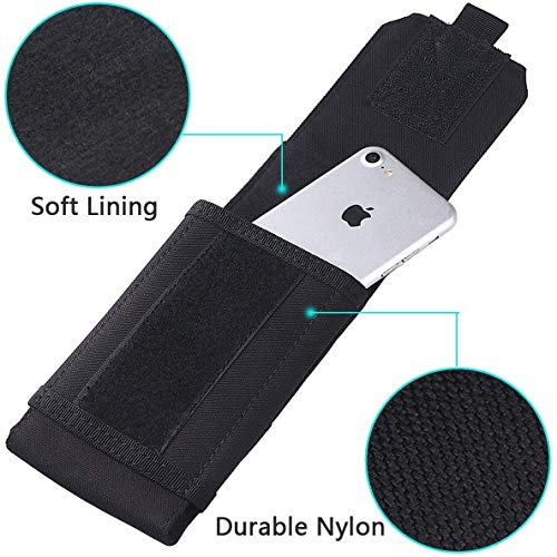 Tactical Molle Phone Holster Pouch, Universal Belt Waist Bag for iPhone 18 Pro Max/17 Pro/17/16 Pro Max/15 Pro Max/14 Pro Max/13, Samsung S26 Ultra/S25/S24, Size L - color: Gray(1 Pack)