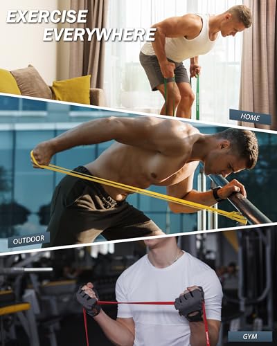 Resistance Bands for Working Out,5-Level Elastic Exercise Bands - color: Colorful