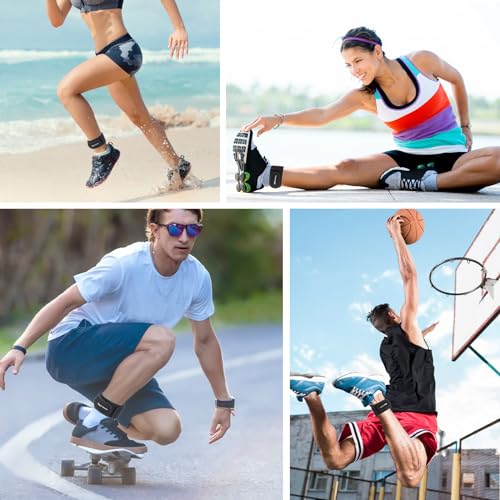 Achilles Tendonitis Brace, 1Pcs Adjustable Achilles Ankle Strap for Men, Gray Ankle Brace with Silicone Pad for Achilles Pain, Running, Cycling, Hiking, Sports - color: Gray