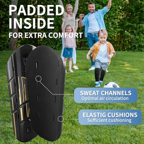 K-Shield Soccer Shin Guards with 2 Pairs Sock Sleeves for Kids Youth Adults - size: XL:6'0"-6'7"