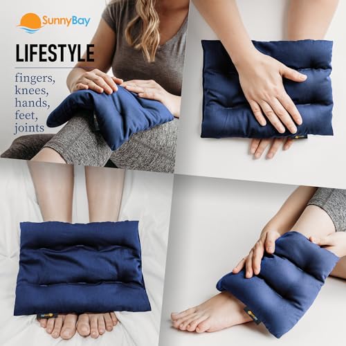 SunnyBay Lava Sand Microwavable Heating Pad, 8x12 inch, 4 lb, USA Made - color: Blue