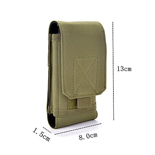 Tactical MOLLE Smartphone Holster, Universal Army Mobile Phone Belt Pouch EDC Security Pack Carry Accessory Kit Blowout Pouch Belt Loops Waist Bag Case for iPhone SE 5S Samsung Galaxy S4 Mini - color: #C (Small)