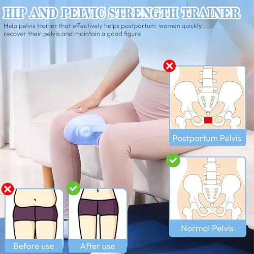 Thigh Hip Trainer Kegel Exerciser, Pelvic Floor Exercise Devices, Inner Thigh Exerciser for Women Men, Thigh Exercise Equipment - color: Blue
