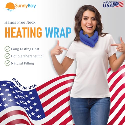 SunnyBay Hands-Free Heating Pad, Neck and Shoulder, 26 inch, Sky Blue - color: Handsfree - Sky Blue