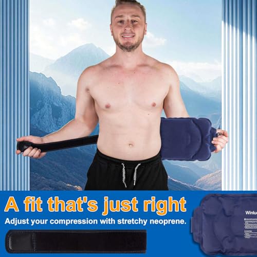 Flexible Ice Pack Large Cold Gel Packs for Recovery Pain Relief 16.6x9.6'' - style: 16.6 x 9.6（1 Pack）