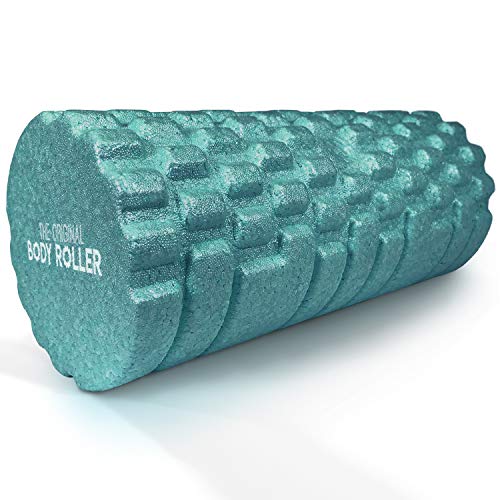 The Original Body Roller - High Density Foam Roller Massager for Deep Tissue Massage of the Back and Leg Muscles - Self Myofascial Release of Painful Trigger Point Muscle Adhesions (Turquoise) - color: Turquoise