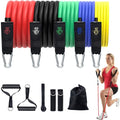 Resistance Bands, Simmgud Exercise Bands Set with Handles, Work Out Bands with Door Anchor, Ankle Straps for Strength Training, Physical Therapy, Home Gym for Men and Women, Yoga, Pilates 150 LBS