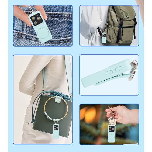 GOWENIC Personal Safety Alarm for Girls Women, 150dB Loud Alarm with LED Light, Comes with Anti Lost Keychain, Gifts for Women, Girls, Students, Night Running (Green) - color: Green