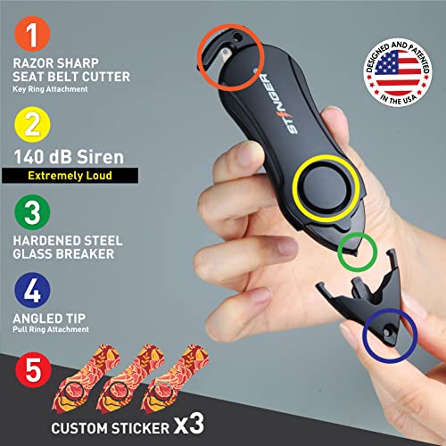 Stinger USA 140dB Siren Personal Safety Alarm Keychain Emergency Tool Peony - color: Peony