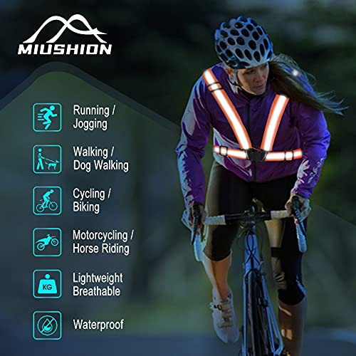 Reflective Vest - Running Vest Reflector, Reflective Running Vest with Safety Straps, High Visibility Reflector - color: E-10pcs Orange Vests
