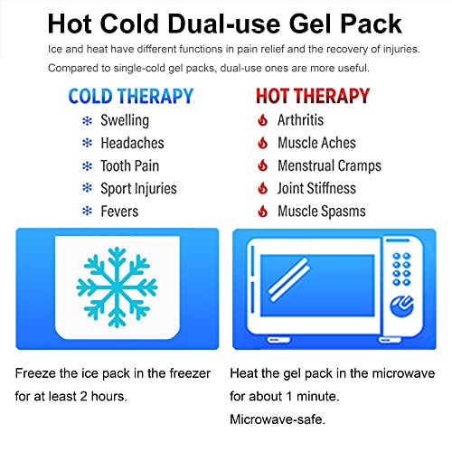 Koo-Care Large Flexible Gel Ice Pack for Injuries Reusable Hot Cold Compress - Fit for Shoulder Arm, Back, Hip, Knee, Shin, Foot Pain Relief, Swelling, Physical Therapy (L, 11" x 14") Pack of 2 - size: 11 x 14 Inch (Pack of 2)