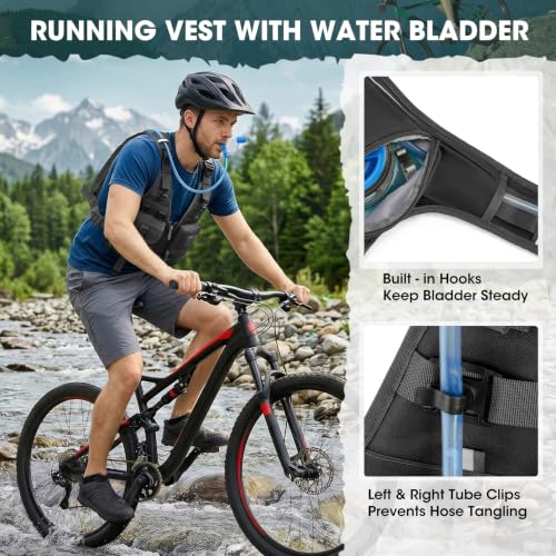RAINSMORE Water Backpack Hydration Vest with 2L Water Bladder for Running