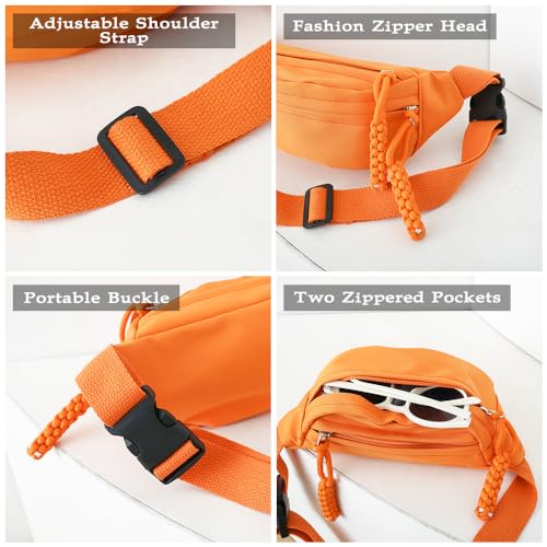 Fanny Pack for Kids, Adjustable Crossbody Waist Bag for Boys Girls, Black - color: Black
