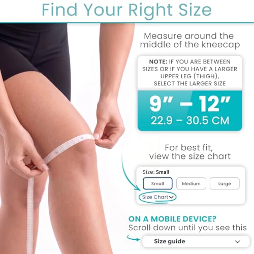 Vive Patellar Dual Strap Knee Support - Knee Stability Brace for Men - size: Small
