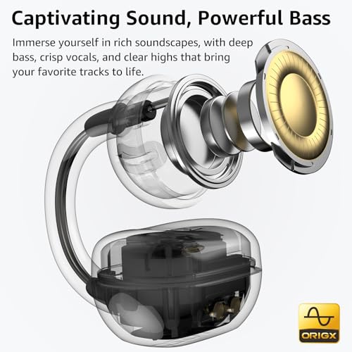 TOZO OpenEarRing Open Ear Earbuds 40H Bluetooth 5.4 Lightweight Comfort
