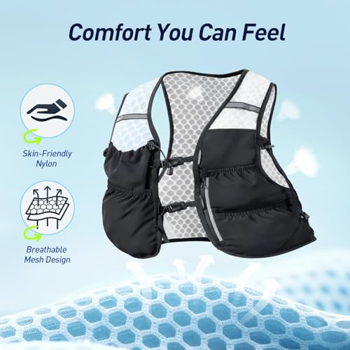 AGPTEK Hydration Running Vest with 2L Water Bladder for Men Women, Lightweight & Adjustable Running Vest for Runner Walking Hiking Marathon Cycling Jogging Trail Race - size: Large