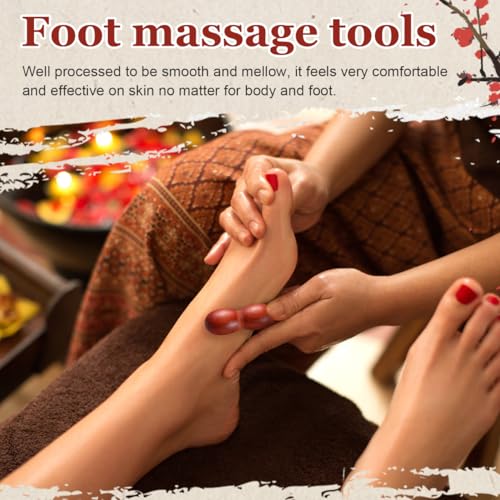 Healifty 3Pcs Wooden Reflexology Sticks Foot Hand Massage Wooden Stick Tools Thai Face Neck Back Waist Massager Trigger Points