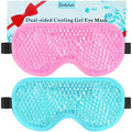 BeeVines Gel Eye Mask, Cooling Ice Masks for Puffy Eyes (2 Pack) - color: 001 Pink & Blue