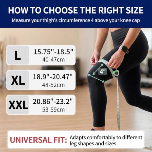 Knee Brace for Men and Women, Dual X-Straps and 4 Side Stabilizers - color: Black, size: X-Large