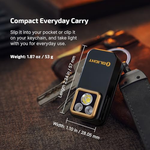 OLIGHT Oclip Pro S Rechargeable EDC Clip-on Flashlight, Black - color: Black