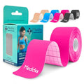 Kinesiology Tape Precut Strips - Synthetic Waterproof Athletic Tape for Muscle & Joint Support, Durable Reflective Sports Tape, Latex-Free, 25cm Strips, 20 PCS/Roll (Pink) - color: Pink