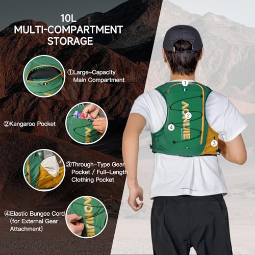 AONIJIE Running Vest for Men Women, Lightweight Hydration Vest - size: X-Large