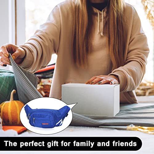 3 Pcs Fanny Packs Crossbody Waist Bags for Women Men Crossbody Waterproof Fanny Pack Belt Bag for Travel Walking Running Hiking Cycling Outdoor Easy Carry Any Phone, Wallet (Black, Blue, Pink) - color: Black, Blue, Pink