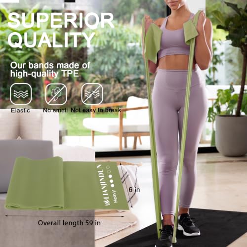 Resistance Bands for Working Out, Physical Therapy, Exercise, Pilates, Yoga - color: Nature Collection