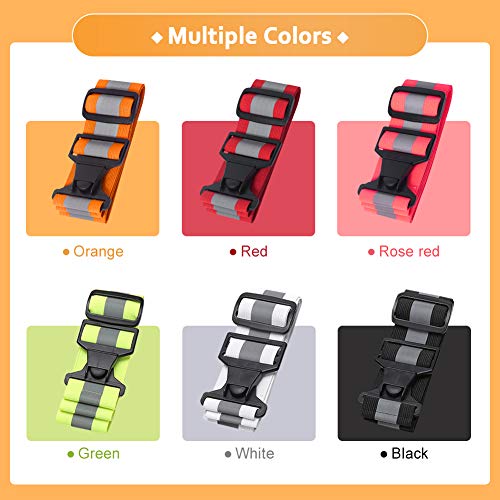 A-SAFETY Glow Belt - Reflective Running Belt (Yellow, Orange, Black, White) - color: Red