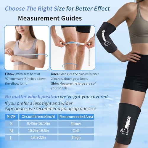 Pack of 1,Elbow Gel Ice Packs Wrap Freeze Sleeve for Injury Hot & Cold Compression,360° Coverage Ice Knee Sleeve Cold Wrap for Sprains, Arthritis, Elbow Pain, Tendonitis (Black,S)