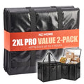 NZ home Insulated Food Delivery Bag, Grocery Cooler & Catering Tote - color: Black, size: 2XL (PRO)