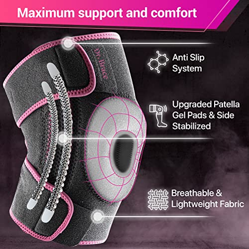 DR. BRACE ELITE Knee Brace with Side Stabilizers & Patella Gel Pads - color: Orion's, size: Small