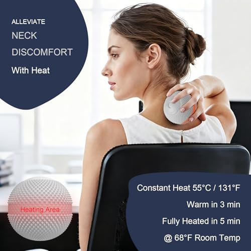HODEMI Vibrating Massage Ball with Heat, Deep Tissue Massage Ball for Muscle Recovery & Myofascial Release, Neck, Shoulder, Back, Legs & Feet, 7 Modes & Smart Memory (Gray) - color: Gray
