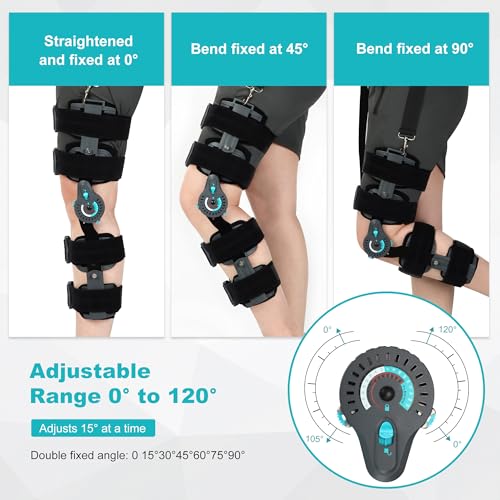 Hinged Knee Brace with Side Stabilizers for Women Men - color: Green